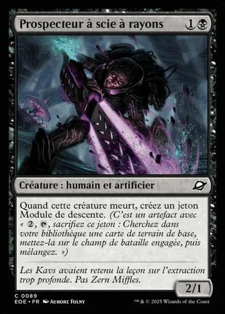 Prospecteur à scie à rayons, carte Magic EOE 89 — extension Edge of Eternities