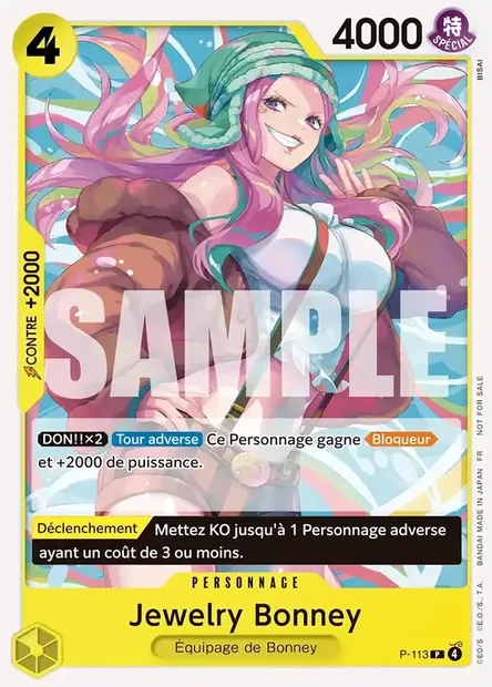 Jewelry Bonney, carte One Piece P-113 — extension Carte promo