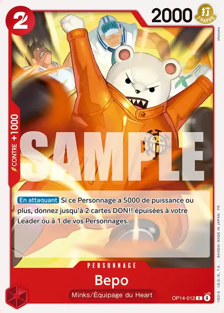 Bepo, carte One Piece OP14-012 — extension LES SEPT DE LA MER D'AZUR