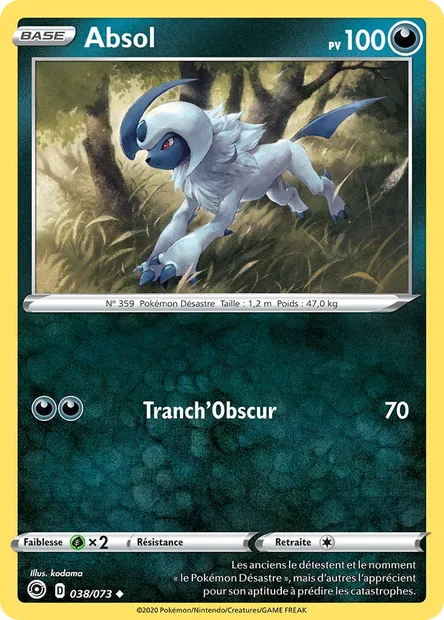 Absol, carte Pokémon CPA 38 — extension La Voie du Maître