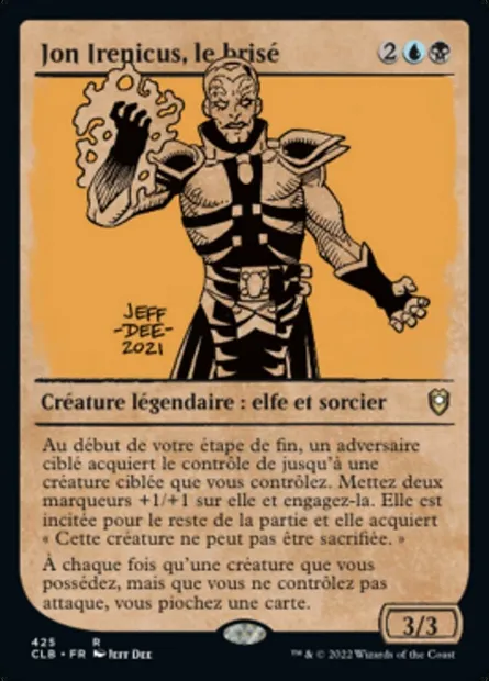 Jon Irenicus, le brisé, carte Magic CLB 425 — extension Commander Légendes : la bataille de la Porte de Baldur