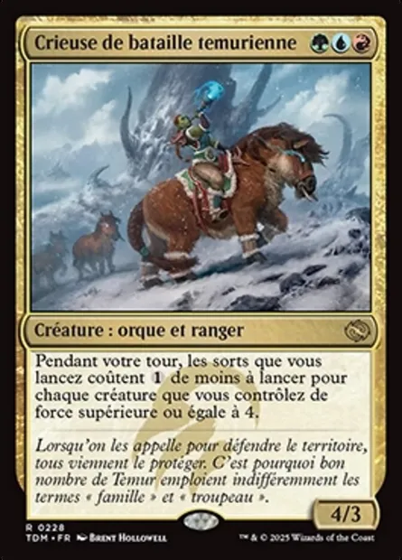 Crieuse de bataille temurienne, carte Magic TDM 228 — extension Tarkir: Dragonstorm