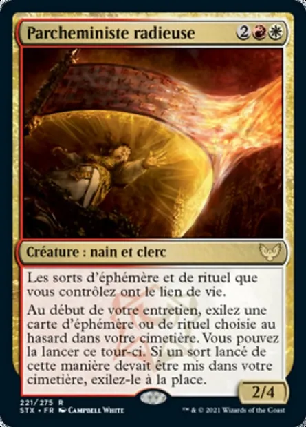 Parcheministe radieuse, carte Magic STX 221 — extension Strixhaven: l'Académie des Mages
