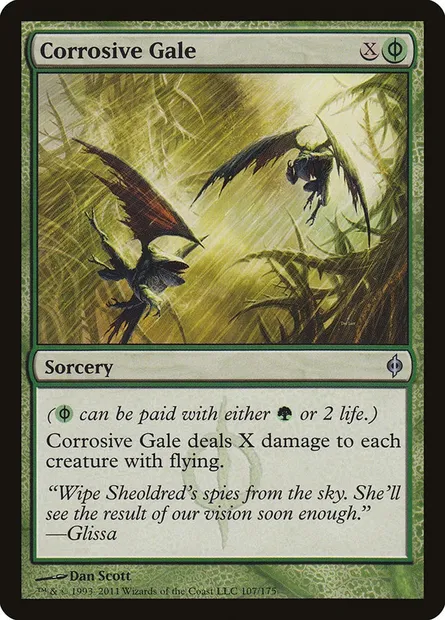 Corrosive Gale, Magic card NPH 107 — New Phyrexia set