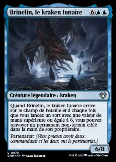 Brinelin, le kraken lunaire, carte Magic CMM 78 — extension Commander Masters