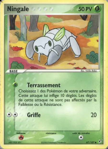 Ningale, carte Pokémon DX 67 — extension EX Deoxys
