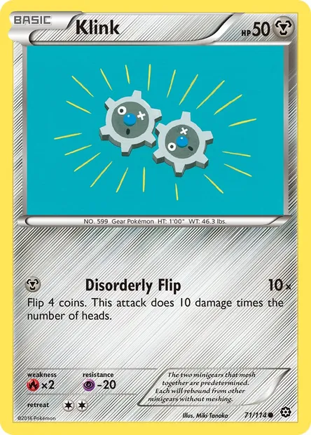 Klink, Pokémon card STS 71 — Steam Siege set