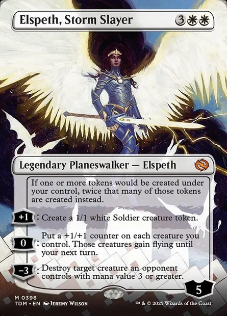Elspeth, Storm Slayer, Magic card TDM 398 — Tarkir: Dragonstorm set