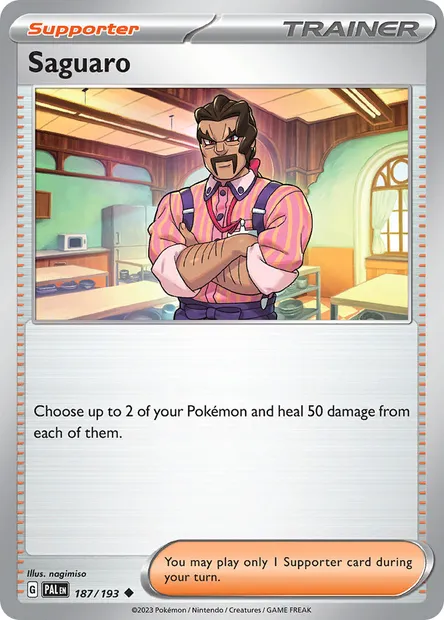 Saguaro, Pokémon card PAL 187 — Paldea Evolved set