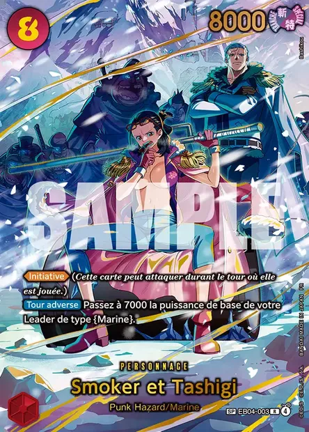 Smoker et Tashigi, carte One Piece EB04-003 — extension EGGHEAD CRISIS