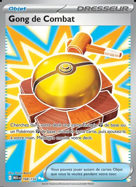 Gong de Combat, carte Pokémon MEG 168 — extension Méga-Évolution