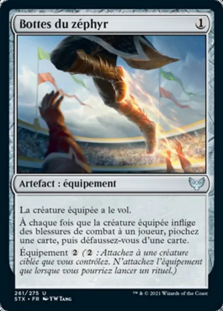 Bottes du zéphyr, carte Magic STX 261 — extension Strixhaven: l'Académie des Mages
