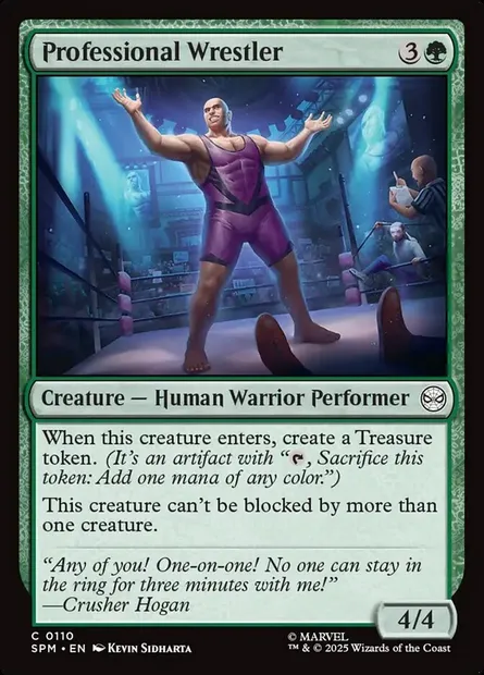 Professional Wrestler, Magic card SPM 110 — Marvel's Spider-Man set