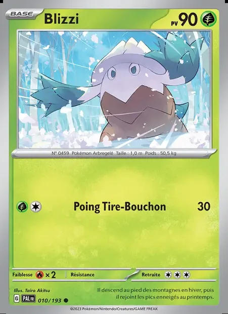 Blizzi, carte Pokémon PAL 010 — extension Évolutions à Paldea
