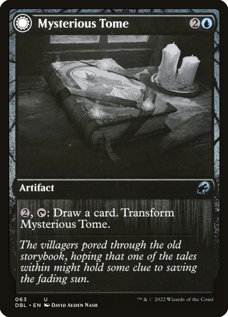 Mysterious Tome // Chilling Chronicle, Magic card DBL 63 — Innistrad: Double Feature set
