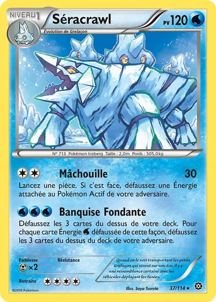 Séracrawl, carte Pokémon STS 37 — extension Offensive Vapeur