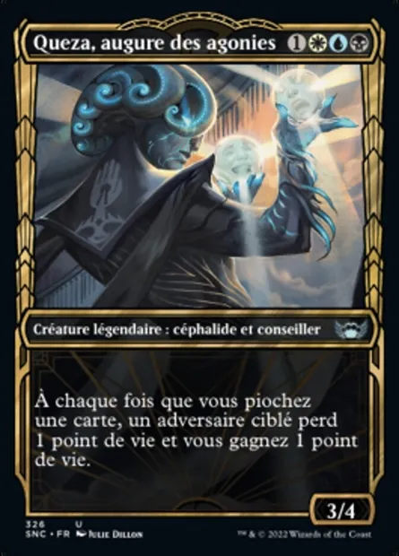 Queza, augure des agonies, carte Magic SNC 326 — extension Les rues de la Nouvelle-Capenna