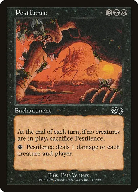 Pestilence, Magic card USG 147 — Urza's Saga set