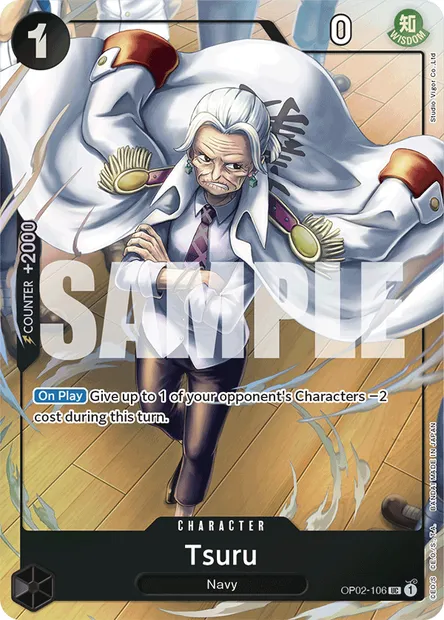 Tsuru, One Piece card OP02-106 — PARAMOUNT WAR set