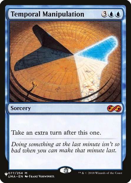 Manipulation temporelle, carte Magic PLST UMA-77 — extension The List