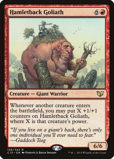 Hamletback Goliath, Magic card C15 156 — Commander 2015 set