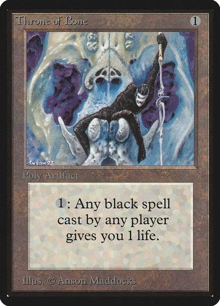 Throne of Bone, Magic card LEB 274 — Limited Edition Beta set