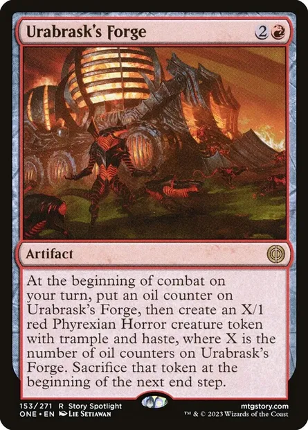 Urabrask's Forge, Magic card ONE 153 — Phyrexia: All Will Be One set