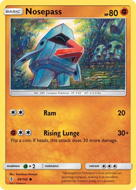 Nosepass, Pokémon card GRI 69 — Guardians Rising set