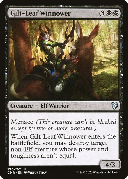 Gilt-Leaf Winnower, Magic card CMR 130 — Commander Legends set