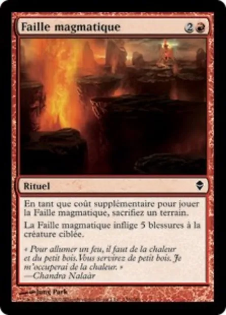 Faille magmatique, carte Magic ZEN 136 — extension Zendikar