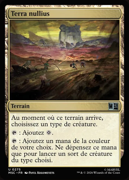 Terra nullius, carte Magic MSC 275 — extension Marvel Super Heroes Commander