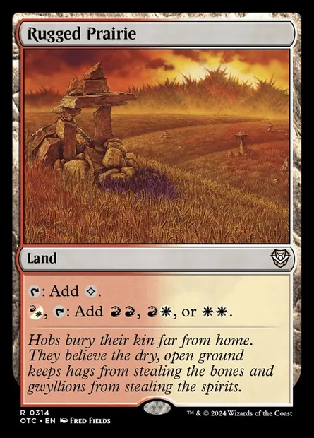 Rugged Prairie, Magic card OTC 314 — Outlaws of Thunder Junction Commander set
