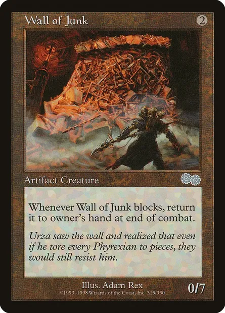 Wall of Junk, Magic card USG 315 — Urza's Saga set