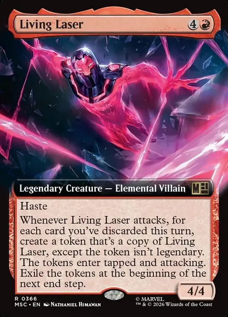 Living Laser, Magic card MSC 366 — Marvel Super Heroes Commander set