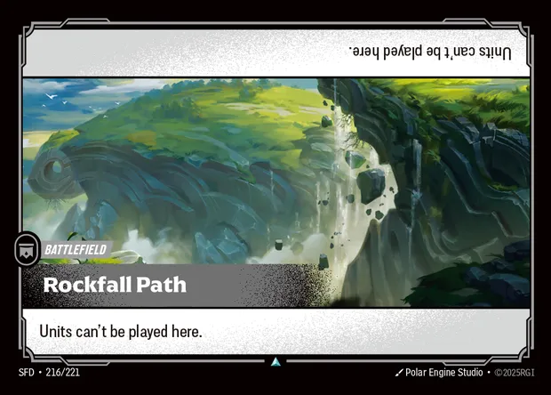 Rockfall Path, carte Riftbound SFD 216 — extension Spiritforged