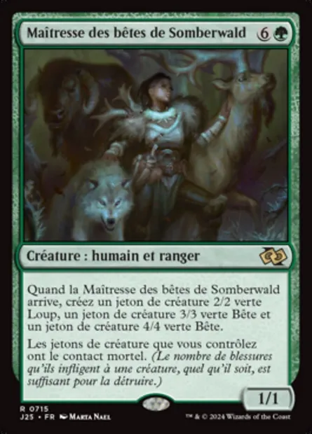 Maîtresse des bêtes de Somberwald, carte Magic J25 715 — extension Foundations Jumpstart