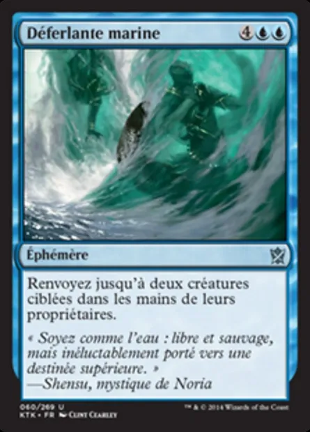 Déferlante marine, carte Magic KTK 60 — extension Les Khans de Tarkir