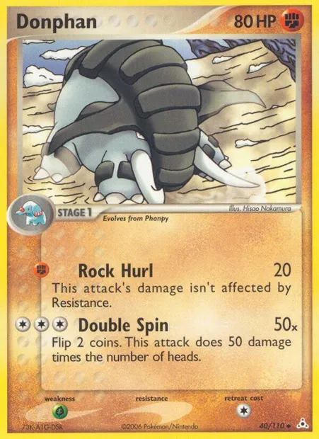 Donphan, Pokémon card HP 40 — Holon Phantoms set