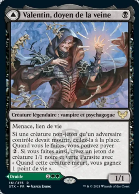 Valentin, doyen de la veine // Lisette, doyenne de la racine, carte Magic STX 161 — extension Strixhaven: l'Académie des Mages