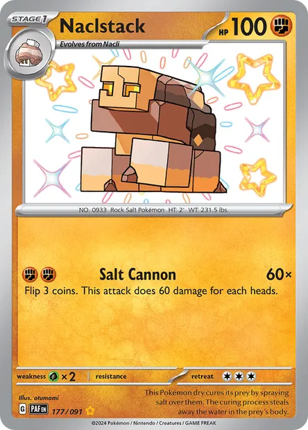 Naclstack, Pokémon card PAF 177 — Paldean Fates set