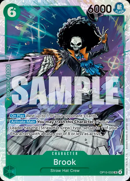 Brook, One Piece card OP15-032 — ADVENTURE ON KAMI’S ISLAND set