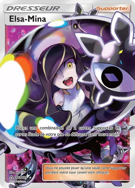 Elsa-Mina, carte Pokémon UPR 153 — extension Ultra-Prisme