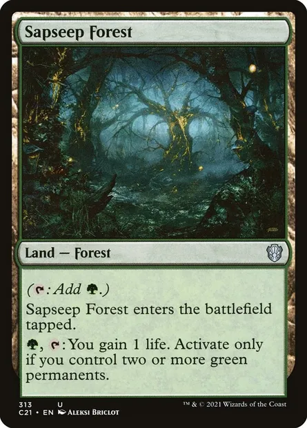 Sapseep Forest, Magic card C21 313 — Commander 2021 set