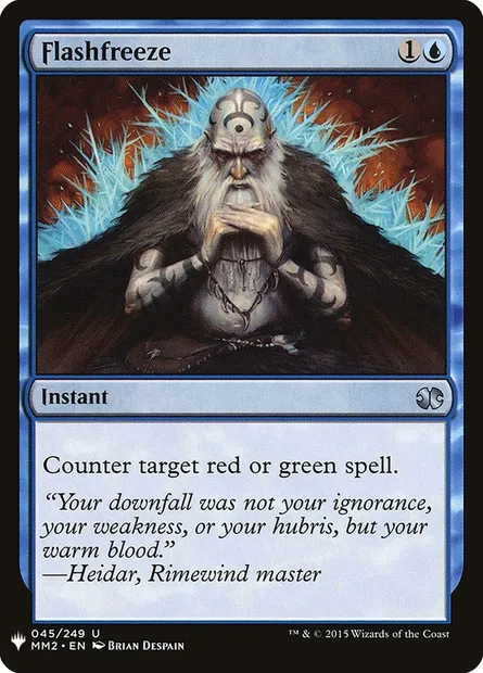 Flashfreeze, Magic card PLST MM2-45 — The List set