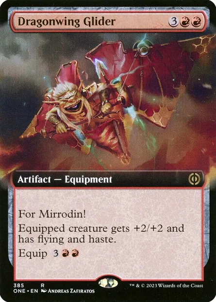 Dragonwing Glider, Magic card ONE 385 — Phyrexia: All Will Be One set