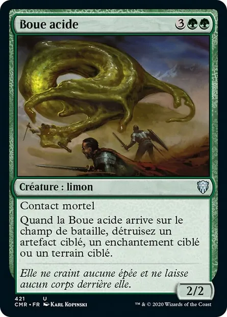 Boue acide, carte Magic CMR 421 — extension Commander Legends