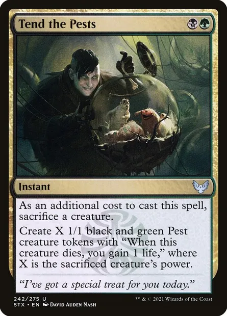 Tend the Pests, Magic card STX 242 — Strixhaven: School of Mages set