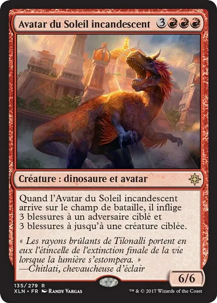 Avatar du Soleil incandescent, carte Magic XLN 135 — extension Ixalan