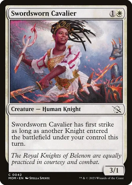 Swordsworn Cavalier, Magic card MOM 42 — March of the Machine set
