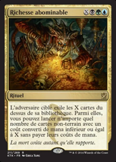 Richesse abominable, carte Magic KTK 211 — extension Les Khans de Tarkir